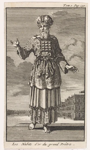 Hogepriester in liturgische kleding by Jan Luyken, print, 1705