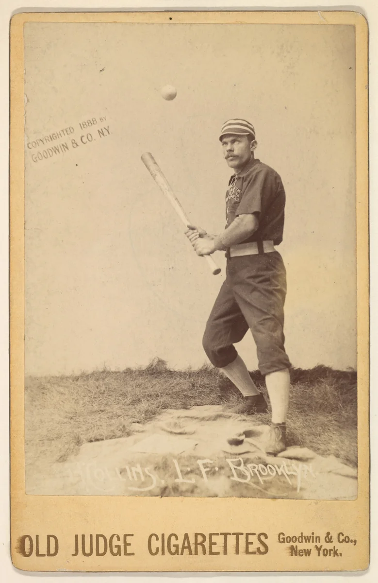 Hubert B. "Hub" Collins, Left Field, Brooklyn, from the series Old Judge Cigarettes by Goodwin & Company, photograph, 1888