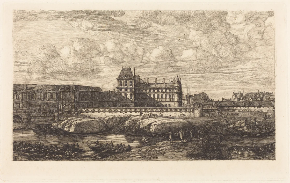 L'ancien Louvre d'après une peinture de Zeeman, 1651 (The Old Louvre, from a Painting by Zeeman, 1651) by Charles Meryon
Reinier Nooms, print, 1866