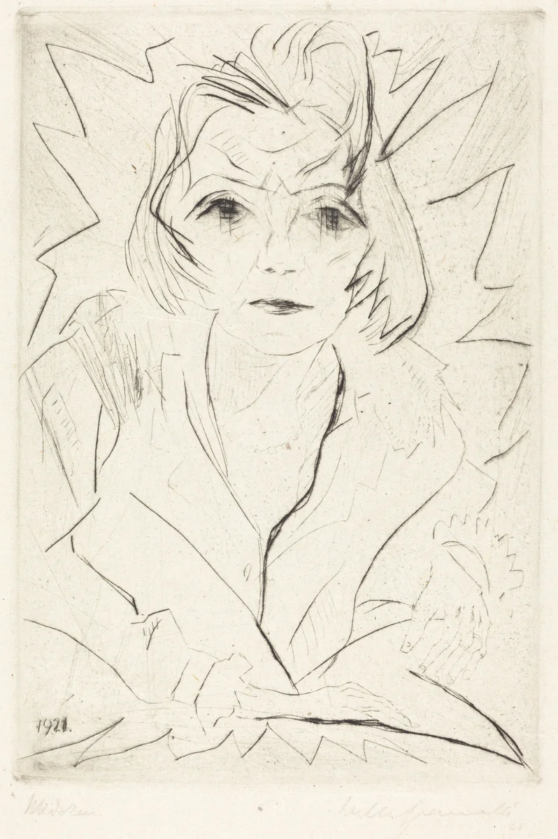 Madchen (Girl) by Walter Gramatté, print, 1921