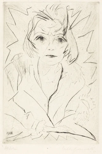 Madchen (Girl) by Walter Gramatté, print, 1921
