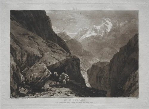 Liber Studiorum: Mt. St. Gothard by Joseph Turner, print
