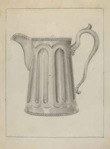 Pewter Creamer by Samuel O. Klein, index of american design, 1935-1942