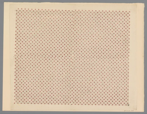 Blad met strooipatronen van sterren en stippen by anonymous, print, 1800-1900