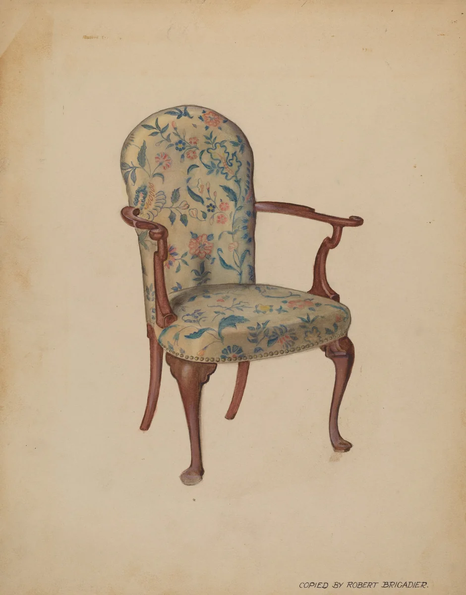 Armchair by Robert Brigadier, index of american design, 1936