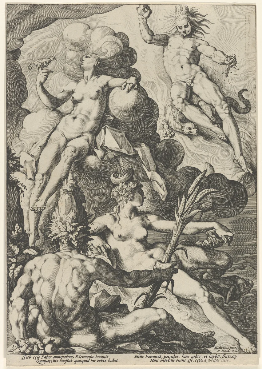 The Four Elements by Jacob Matham, print, 1588