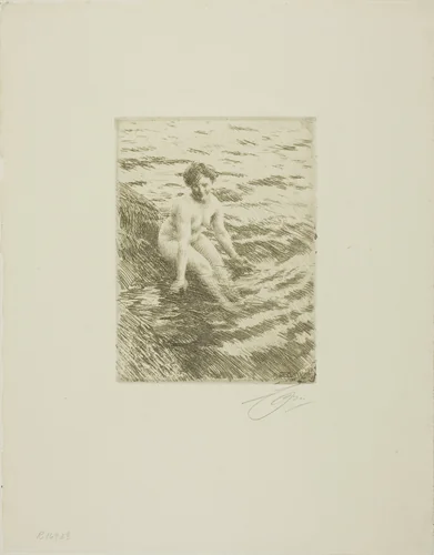 Wet by Anders Zorn, print, 1911