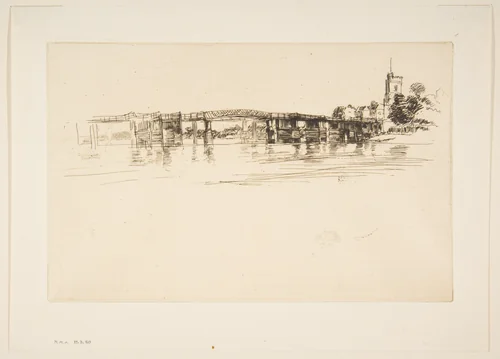 The Little Putney, No. 1 (Little Putney Bridge) by James McNeill Whistler, print, 1879