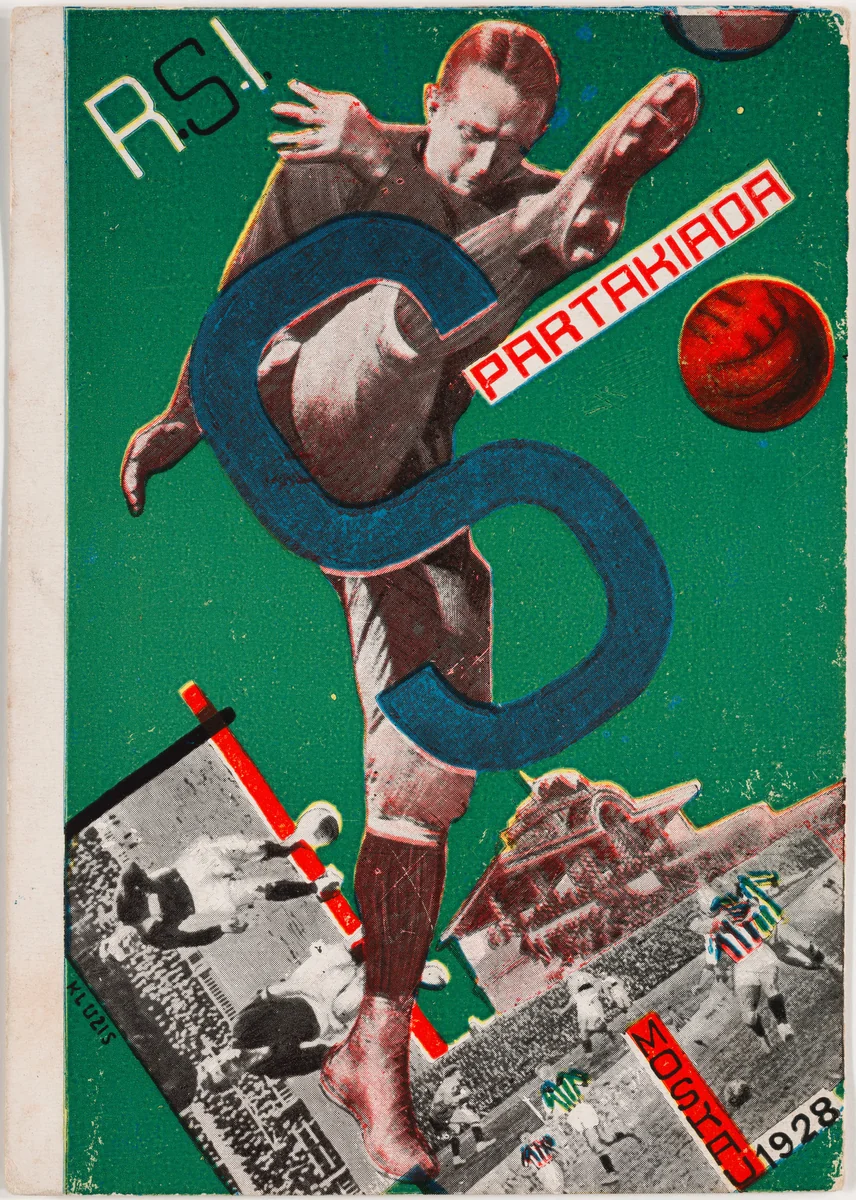 Postcard for the All Union Spartakiada Sporting Event by Gustav Klutsis, design, 1928