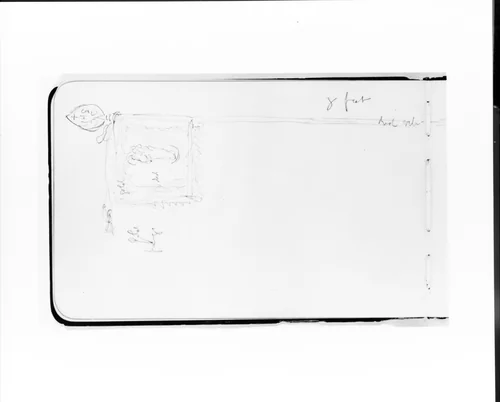 Flag (from Sketchbook) by Albert Bierstadt, artwork, 1891