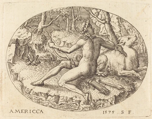 America by Etienne Delaune, print, 1575