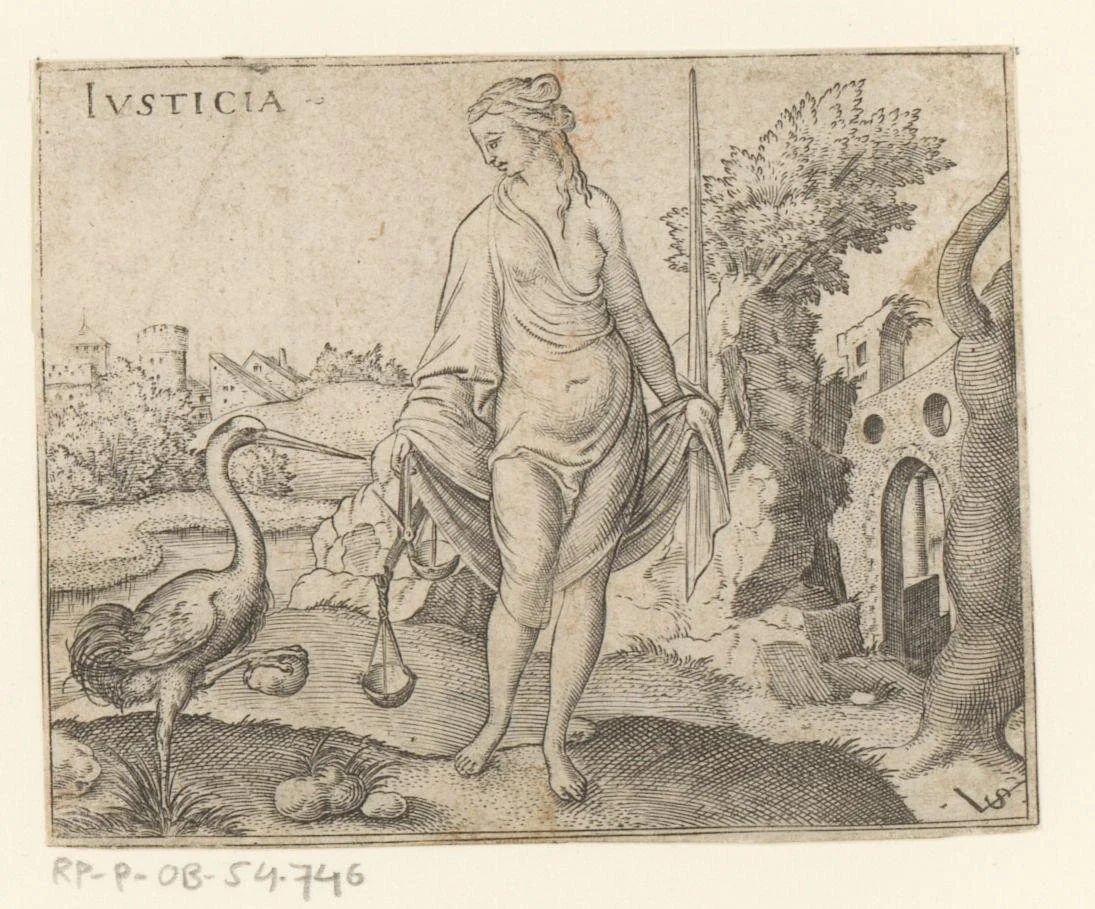 Gerechtigheid (Justitia) by Unknown, print, 1524-1562