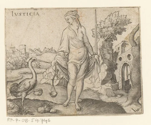 Gerechtigheid (Justitia) by Unknown, print, 1524-1562