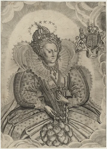 Queen Elizabeth by Francis Delaram, print, 1630