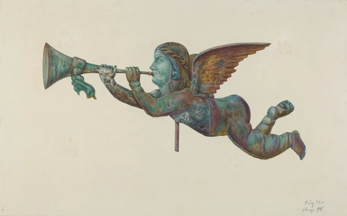 Gabriel Weather Vane by Harriette Gale, index of american design, 1942