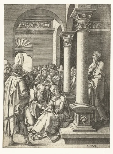 Aanbidding der koningen by Unknown, print, 1516