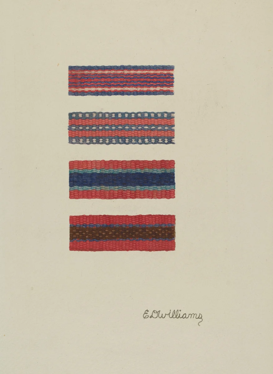 Shaker Chair Braids by Edward D. Williams, index of american design, 1935-1942