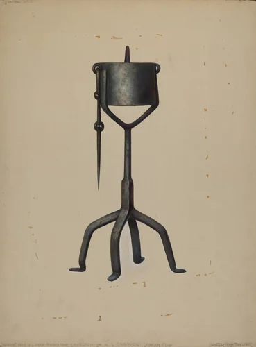 Oil Lamp by Walter Hochstrasser, index of american design, 1938