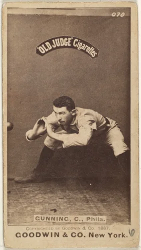 Thomas Francis Gunning, Catcher, Philadelphia, from the Old Judge series (N172) for Old Judge Cigarettes by Goodwin & Company, photograph, 1887