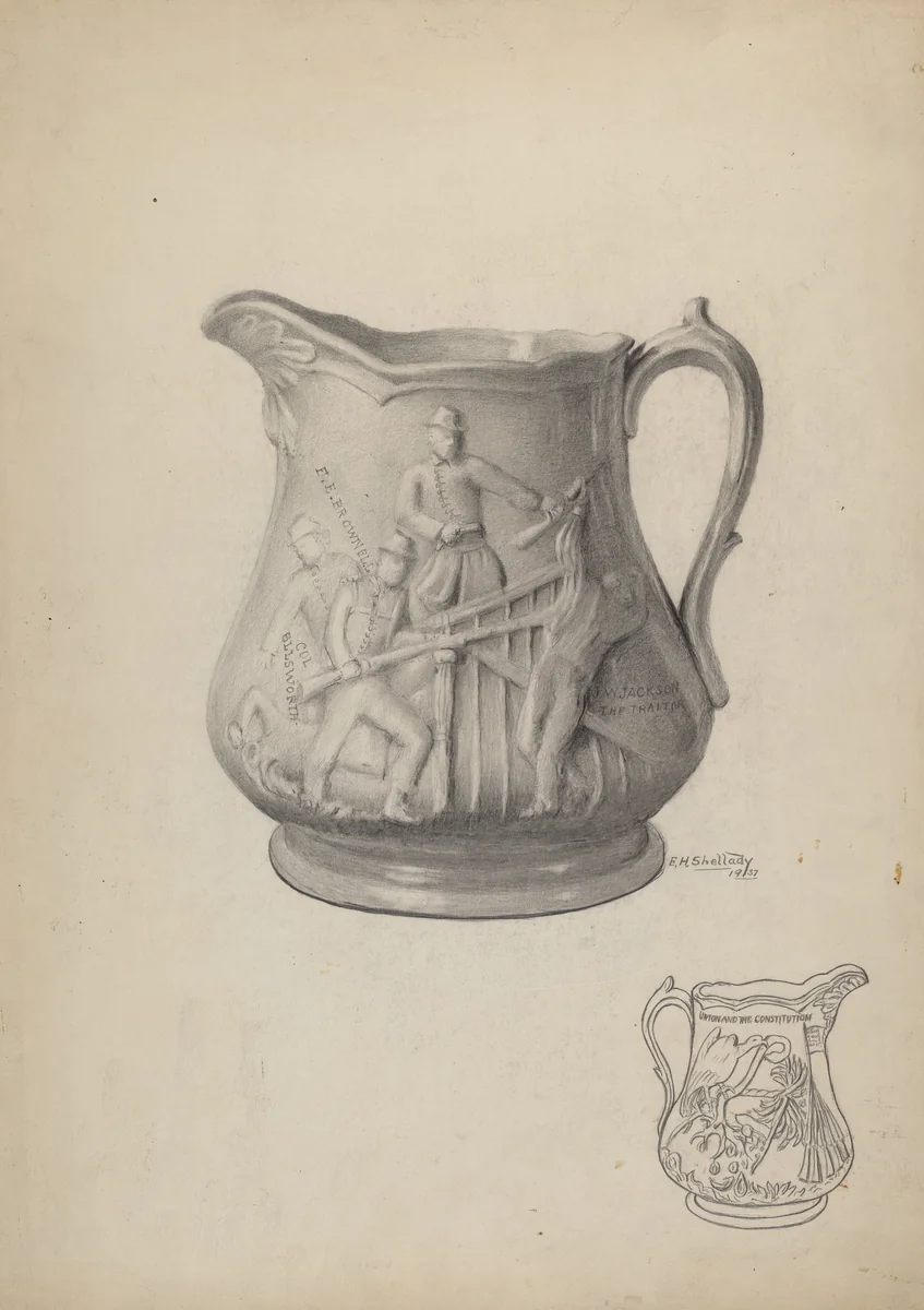 Pitcher by Eugene Shellady, index of american design, 1937