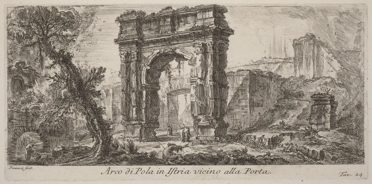 Arco di Pola in Istria by Giovanni Battista Piranesi, portfolio, 1748
