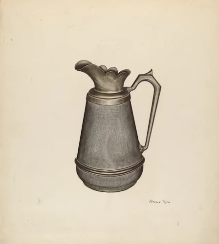 Enamel Pitcher by Richard Taylor, index of american design, 1941