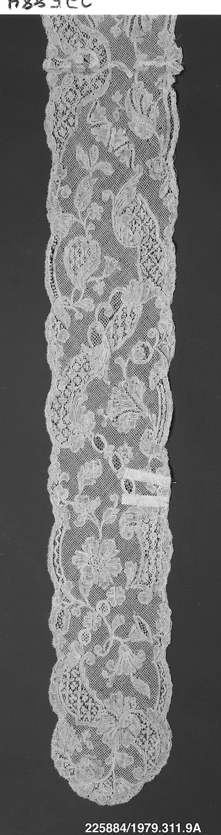 Two joined lappets by Mechlin, textile, 1730-1765