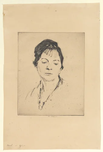 Self-portrait by Anne Goldthwaite, print, 1918