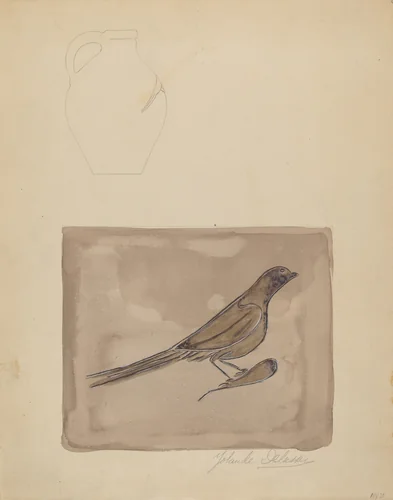 Jug by Yolande Delasser, index of american design, 1938