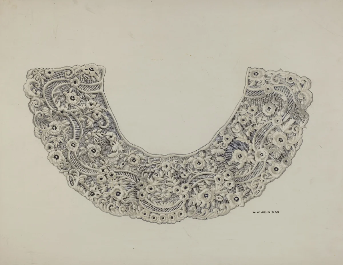 Lace Collar by Walter Jennings, index of american design, 1938