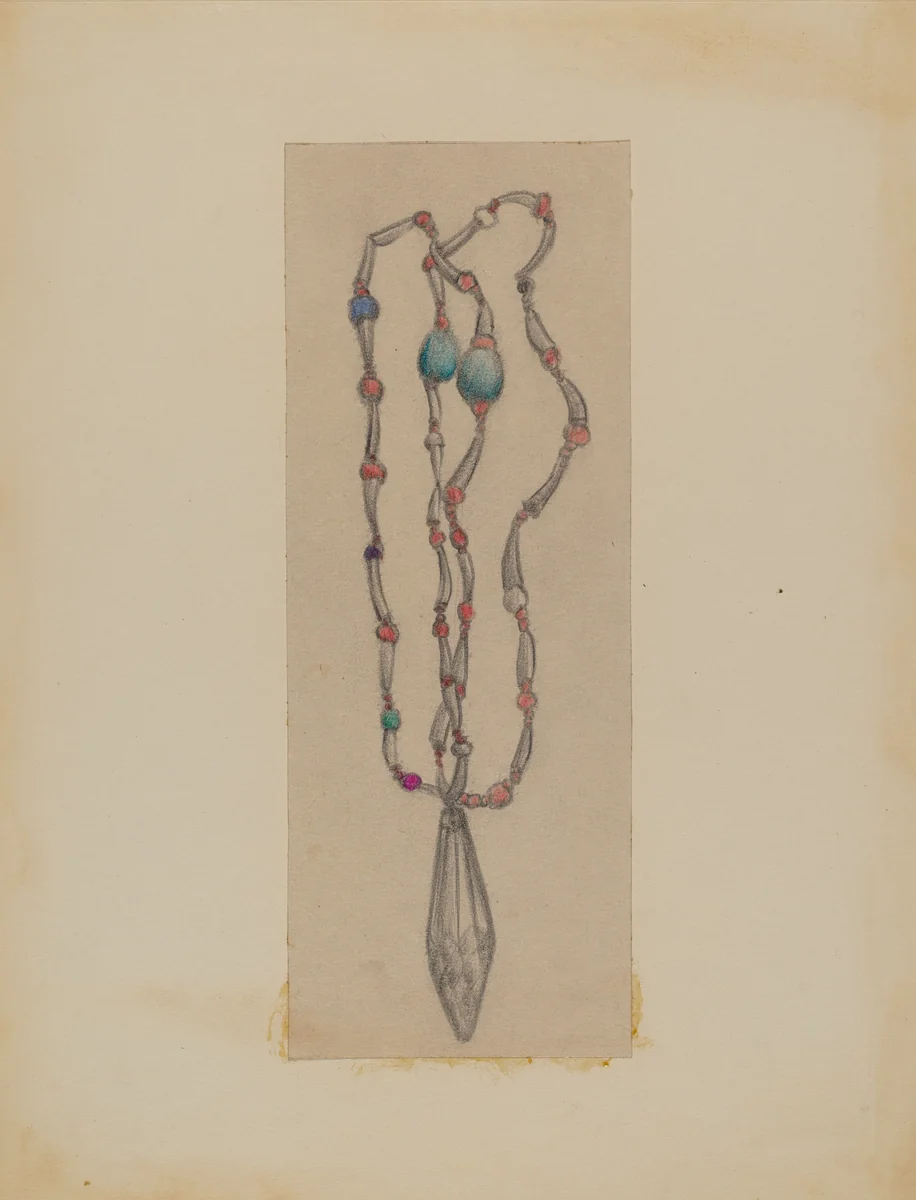 Necklace by George B. Wally, index of american design, 1935-1942