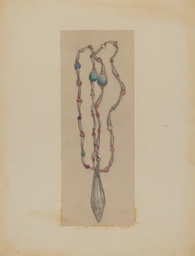 Necklace by George B. Wally, index of american design, 1935-1942