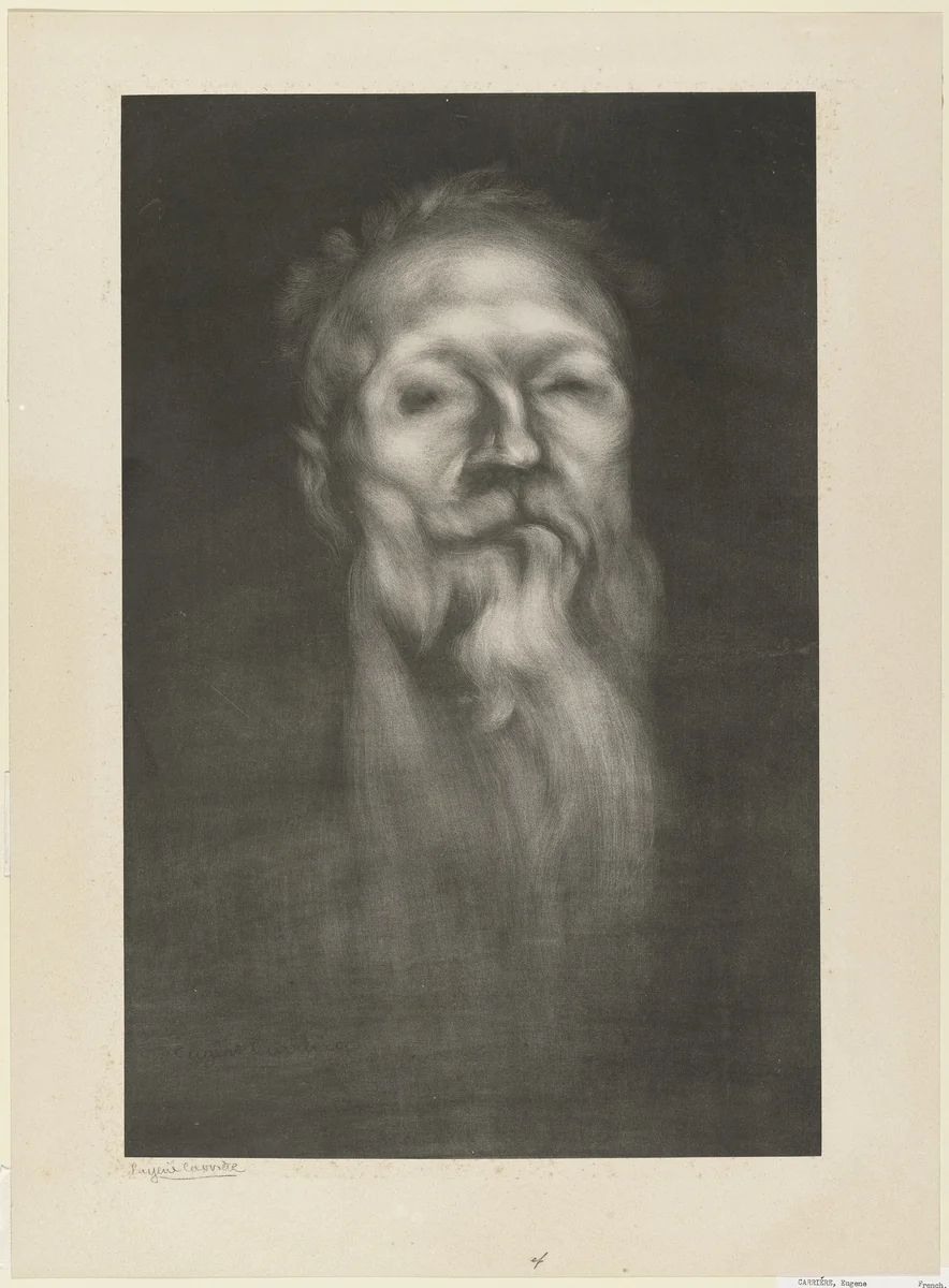 Auguste Rodin by Eugène Carrière, print, 1897