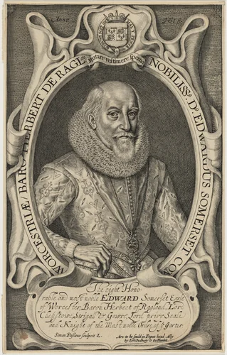 Edward Somerset, Fourth Earl of Worcester by Simon van de Passe, print, 1595-1647