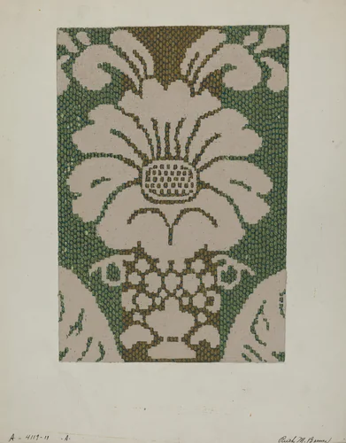 Coverlet by Ruth M. Barnes, index of american design, 1937