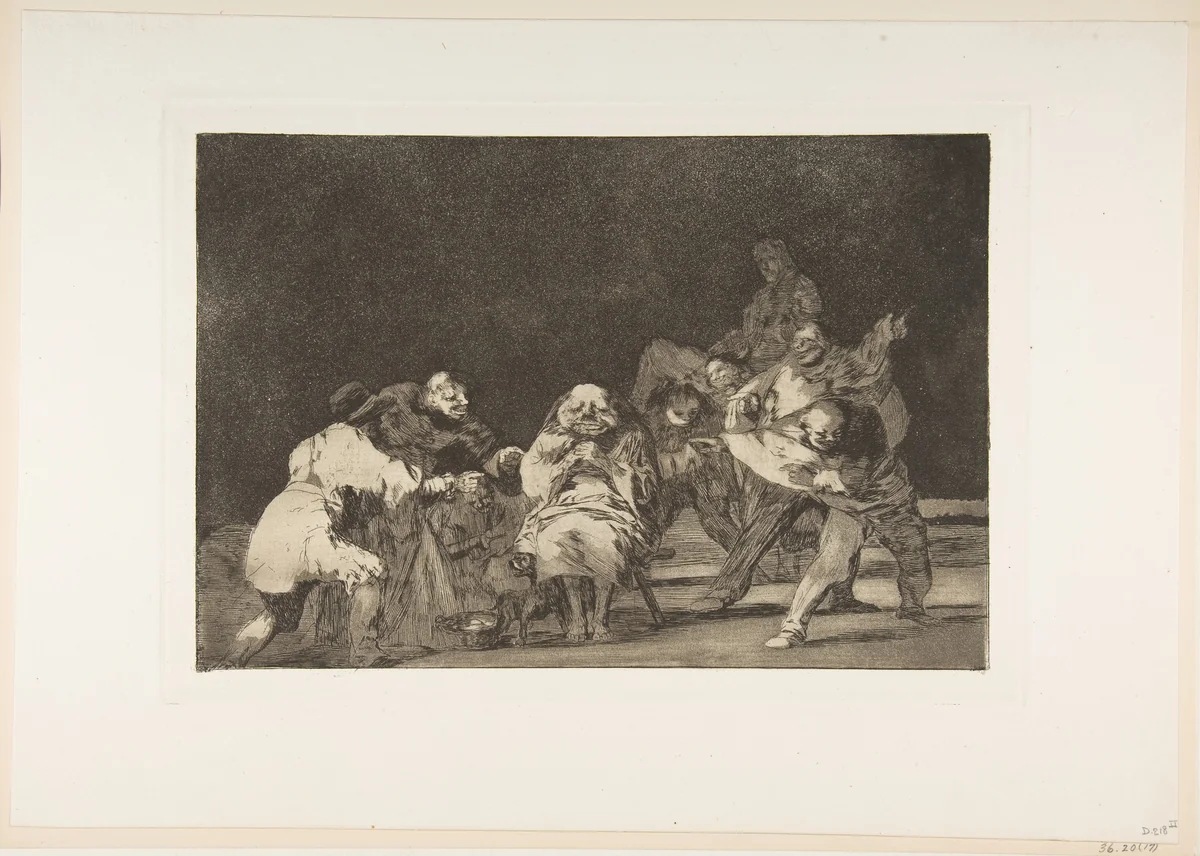 'Loyalty' from the 'Disparates' (Follies / Irrationalities) by Goya, print, 1810-1820