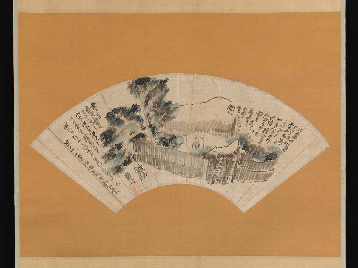 Scene from The Narrow Road to the Deep North by Yosa Buson (与謝蕪村), painting, 1600-1870