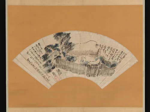 Scene from The Narrow Road to the Deep North by Yosa Buson (与謝蕪村), painting, 1600-1870