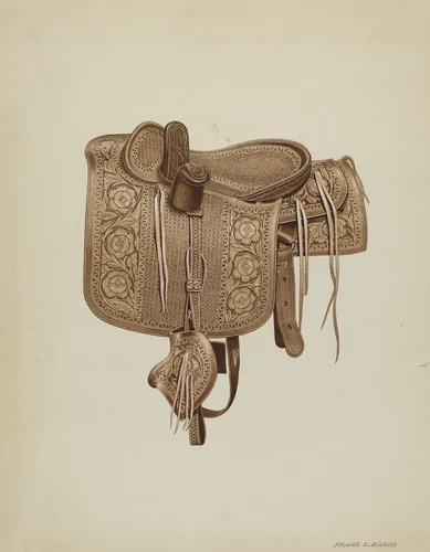 Side Saddle by Frank C. Barks, index of american design, 1937