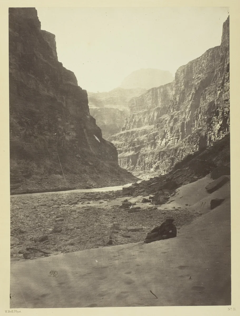 Grand Cañon of the Colorado River, Mouth of Kanab Wash, Looking West by William H. Bell, photograph, 1872