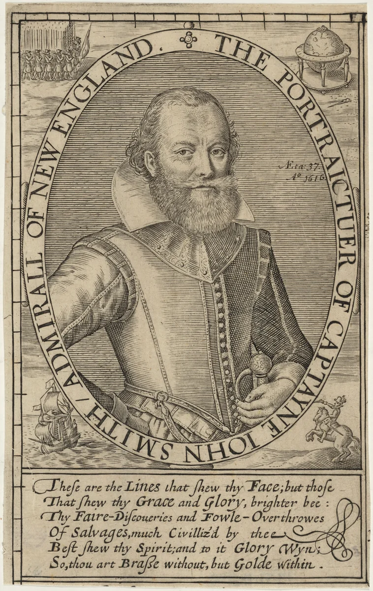 Captain John Smith by Simon van de Passe, print, 1595-1647