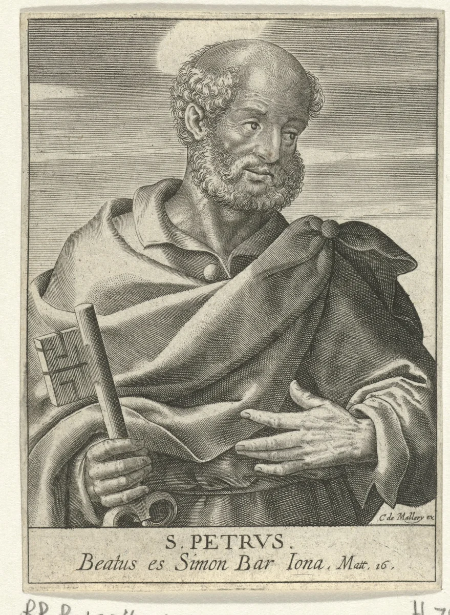 H. Petrus by Karel van Mallery, print, 1581-1645