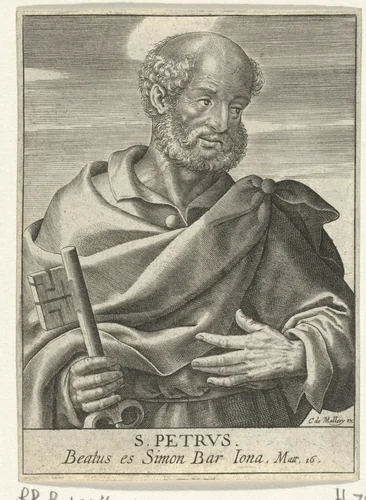H. Petrus by Karel van Mallery, print, 1581-1645
