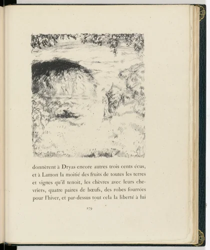 In-text plate (page 279) from Daphnis et Chloé by Pierre Bonnard, illustrated book, 1902