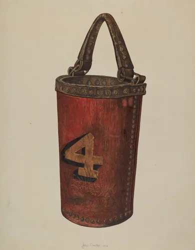 Fire Bucket by John Cooke, index of american design, 1938