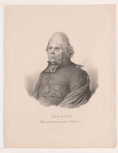 Portret van Carolus Bertinus de Ram by Leendert Springer, print, 1809-1871