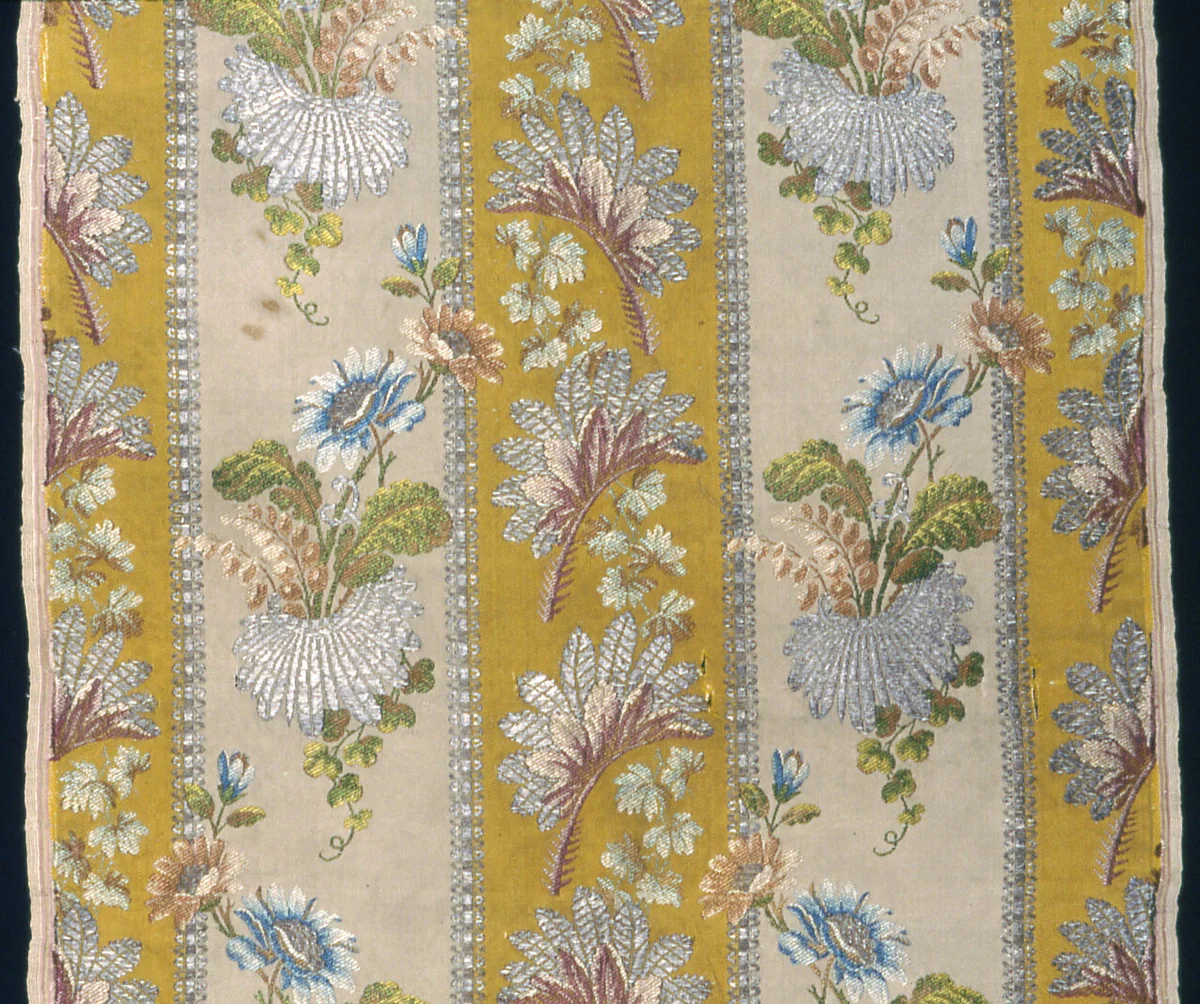 Panel by France, Lyon, textile, 1760-1770