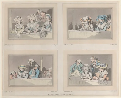 Side Box Sketches by Samuel Alken, print, 1786