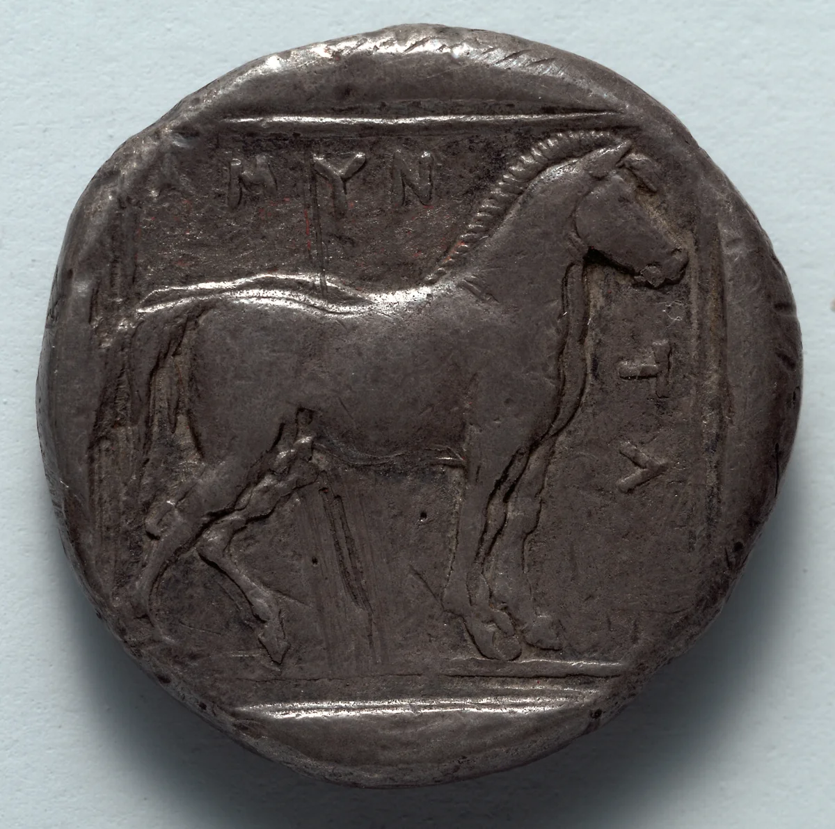 Stater: Horse (reverse) by Unknown, metalwork, -389--369