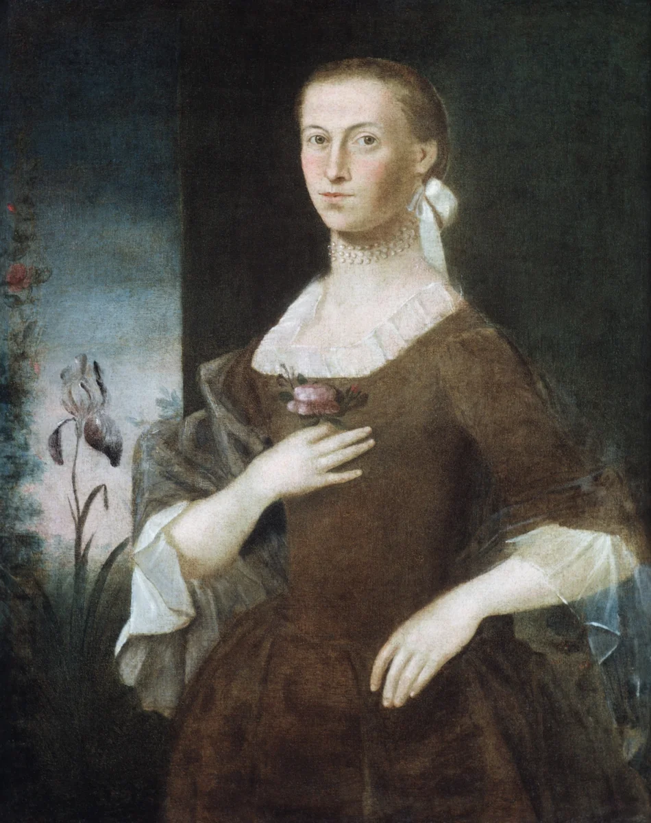 Mrs. Samuel Gardiner by William Johnston, artwork, 1763